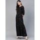 Black Designer Readymade Kurti Bottom Set