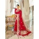 Red Designer Classic Wear Silk Sari