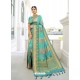 Sky Blue Designer Classic Wear Silk Sari