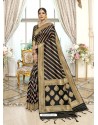 Black Designer Classic Wear Silk Sari