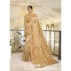 Gold Designer Classic Wear Silk Sari