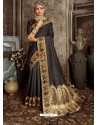 Black Designer Classic Wear Silk Sari