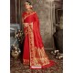 Red Designer Classic Wear Silk Sari