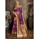 Purple Designer Classic Wear Silk Sari