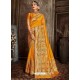 Yellow Designer Classic Wear Silk Sari