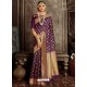 Purple Designer Classic Wear Silk Sari