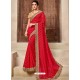 Red Designer Traditional Wear Silk Sari