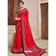 Red Designer Traditional Wear Silk Sari