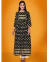 Black Readymade Latest Long Gown Kurti