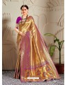 Purple Designer Traditional Wear Banarasi Silk Sari