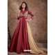 Maroon Readymade Latest Designer Party Wear Anarkali Suit