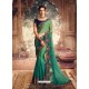 Green Latest Designer Party Wear Sari
