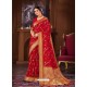Red Latest Designer Party Wear Sari