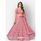 Pink Scintillating Designer Heavy Bridal Lehenga Choli