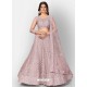 Dusty Pink Scintillating Designer Heavy Bridal Lehenga Choli