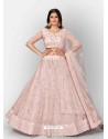 Baby Pink Scintillating Designer Heavy Bridal Lehenga Choli