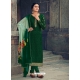 Dark Green Readymade Latest Designer Party Wear Straight Salwar Suit