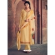 Light Yellow Readymade Latest Designer Party Wear Straight Salwar Suit