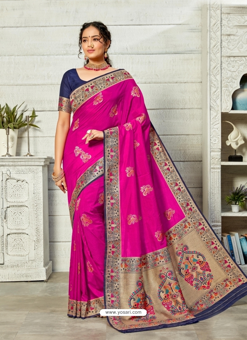Rani Designer Party Wear Art Soft Silk Sari