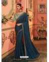 Navy Blue Latest Designer Party Wear Sari