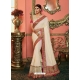 Off White Latest Designer Party Wear Sari