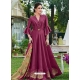 Rose Red Designer Party Wear Western Gown