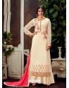 Off White Designer Party Wear Pure Georgette Palazzo Suit