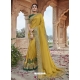 Mustard Designer Party Wear Silk Sari