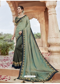 Multi Colour Designer Party Wear Silk Sari