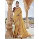 Cream Designer Party Wear Silk Sari