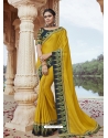Corn Designer Party Wear Silk Sari