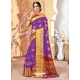 Violet Designer Party Wear Silk Sari