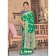 Jade Green Designer Party Wear Silk Sari