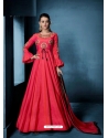 Dark Peach Readymade Designer Party Wear Dress