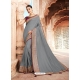 Grey Designer Party Wear Dola Silk Sari
