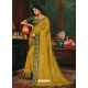 Mustard Designer Party Wear Fancy Silk Sari