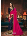 Navy Blue Designer Party Wear Fancy Silk Sari