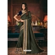 Dark Grey Designer Party Wear Fancy Silk Sari