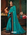 Blue Designer Party Wear Fancy Silk Sari