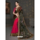Dark Peach Designer Classic Wear Art Silk Sari