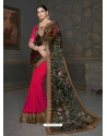 Dark Peach Designer Classic Wear Art Silk Sari