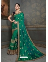 Dark Green Designer Classic Wear Art Silk Sari