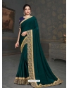 Dark Green Designer Classic Wear Art Silk Sari