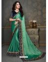 Aqua Mint Designer Classic Wear Art Silk Sari
