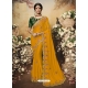 Mustard Latest Designer Wedding Wear Sari