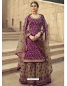 Purple Designer Party Wear Palazzo Pakistani Suit