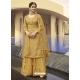 Mustard Designer Party Wear Palazzo Pakistani Suit