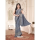 Grey Designer Party Wear Imported Lycra Sari
