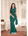 Dark Green Designer Party Wear Imported Lycra Sari