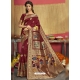 Maroon Designer Party Wear Art Silk Sari